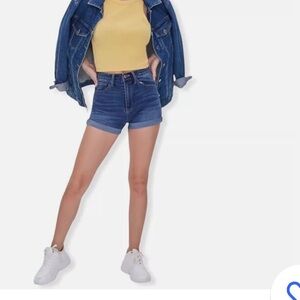 Forever 21 brand high waisted cuffed shorts size 27